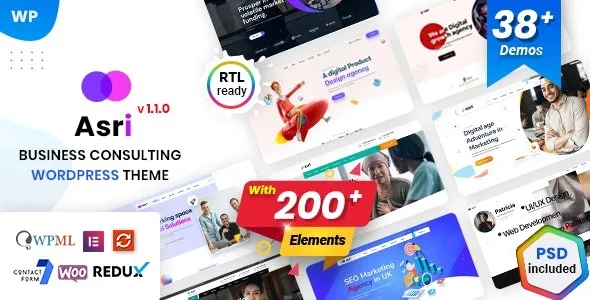 Asri – Business Consulting WordPress Theme