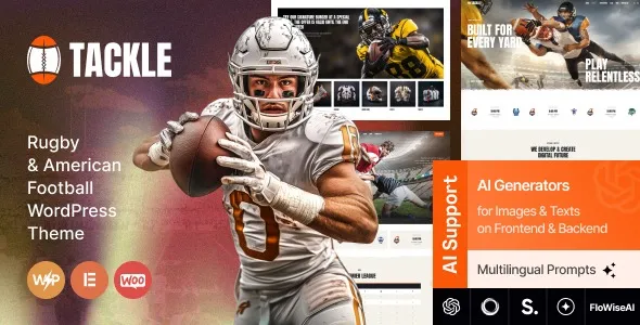 Tackle – Rugby & American Football WordPress Theme