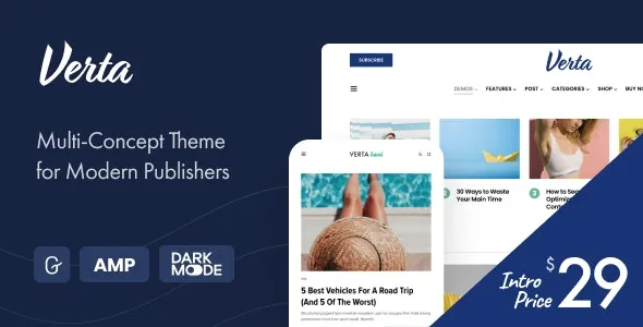 Verta - Multi-Concept WordPress Theme