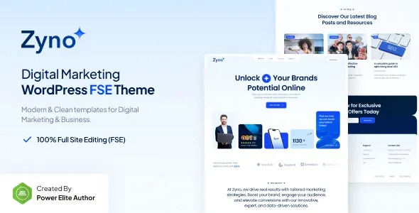 Zyno - Digital Marketing Agency Gutenverse FSE WordPress Block Theme